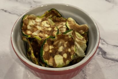 Thumbnail for Dill Pickle Zucchini Chips (Easy, Low-Calorie Snack)