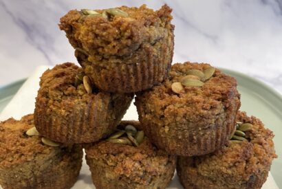 Thumbnail for 🍁 Vegan Pumpkin Banana Muffins — Healthy, Oil-Free & Naturally Sweetened