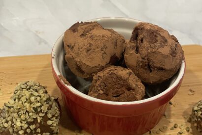 Thumbnail for Fudgy Sweet Potato Chocolate Truffles (Healthy WFPB Dessert)