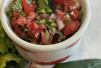 Thumbnail for Easy, Healthy Low-Calorie Pico de Gallo (WFPB + Starch Solution Approved)